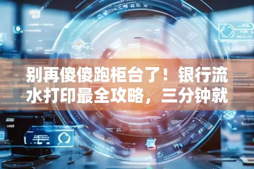 别再傻傻跑柜台了！银行流水打印最全攻略，三分钟就搞懂