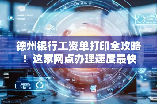 德州银行工资单打印全攻略！这家网点办理速度最快