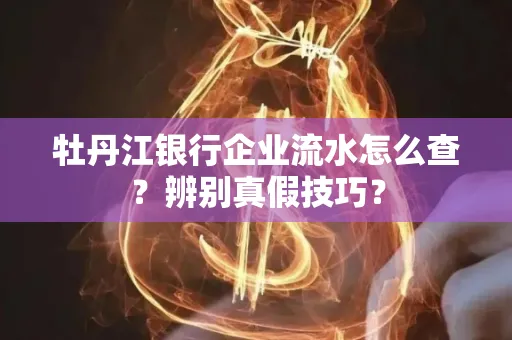 牡丹江银行企业流水怎么查？辨别真假技巧？